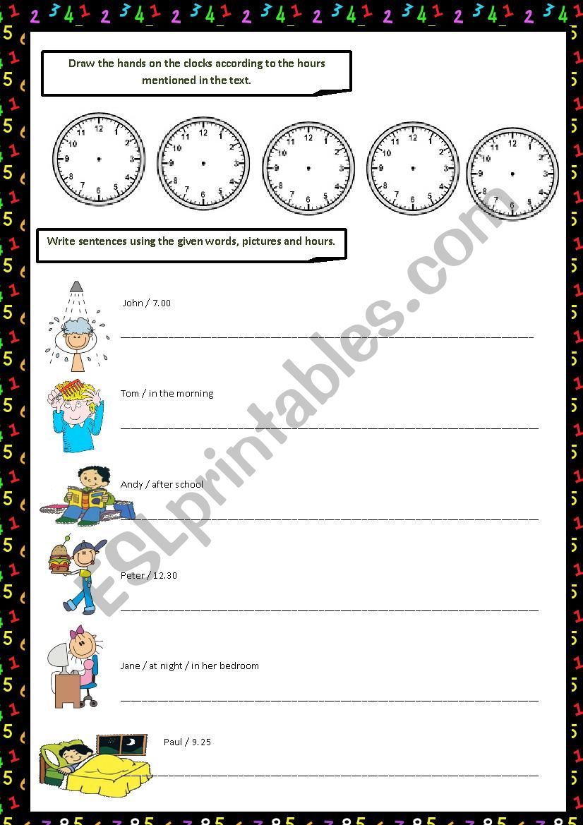 Jacks daily routine - 2 worksheet