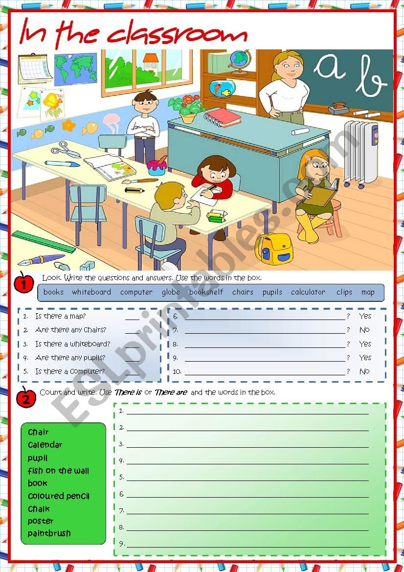 In the classroom - There is / There are