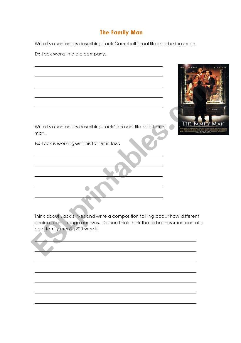 The Family Man worksheet