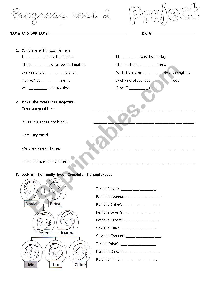 Project 1 | Progress test 2 worksheet