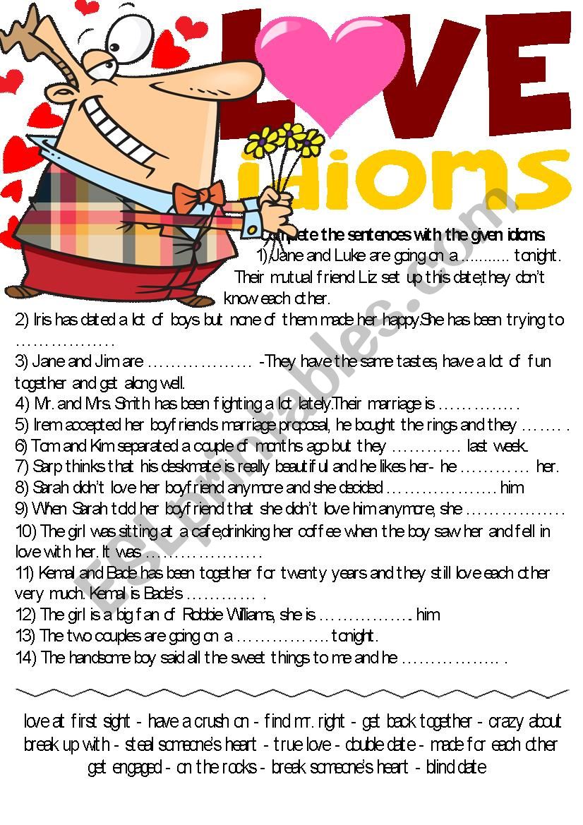 Idioms Series-Love Idioms Exercise