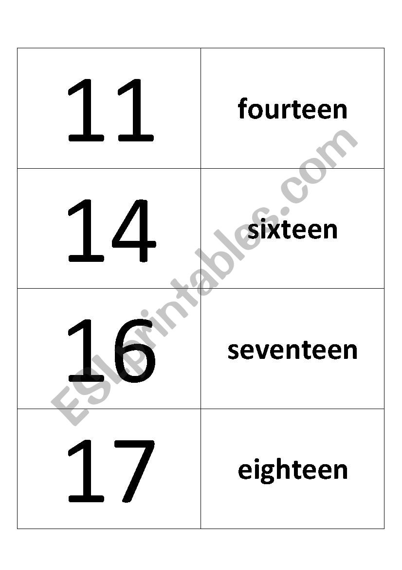 Numbers: Domino game  worksheet