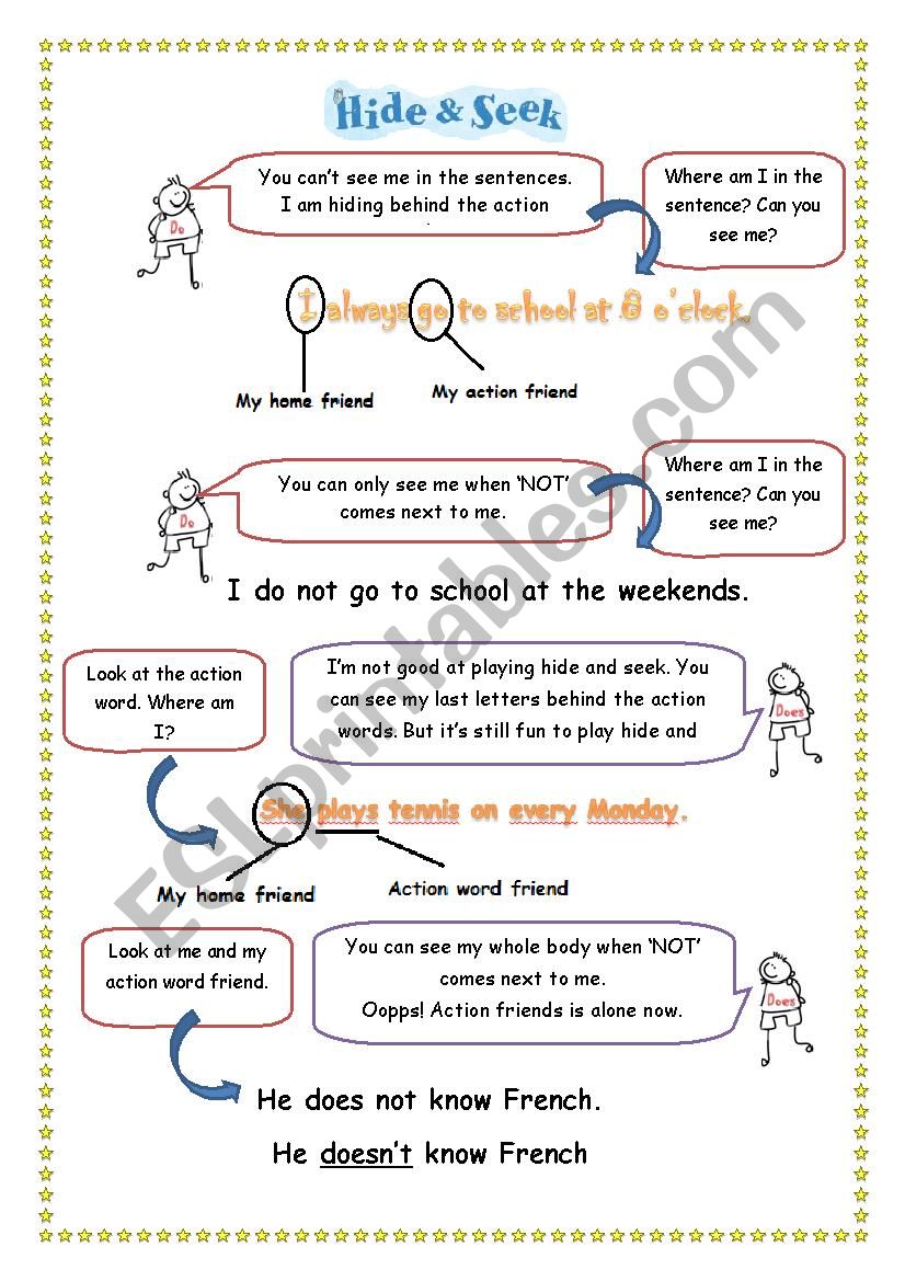 Do- Does friends part 2 worksheet