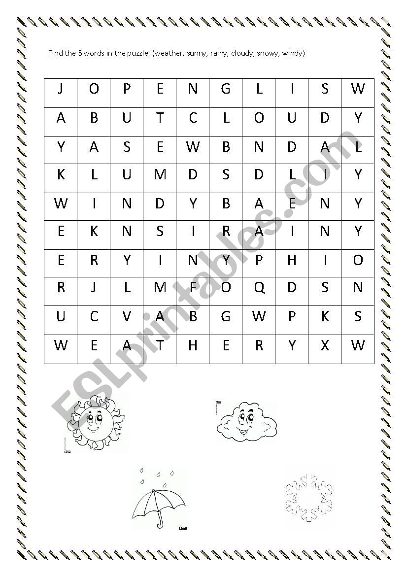 weather puzzle worksheet