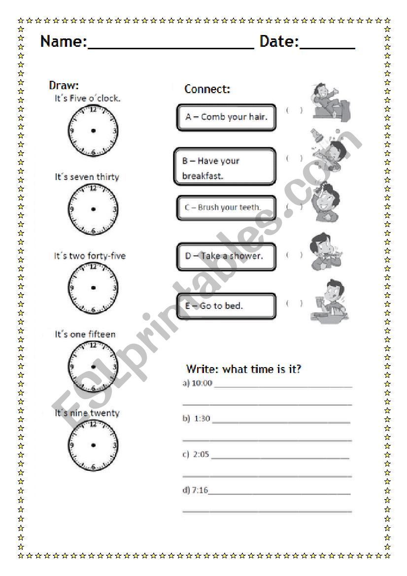 time worksheet