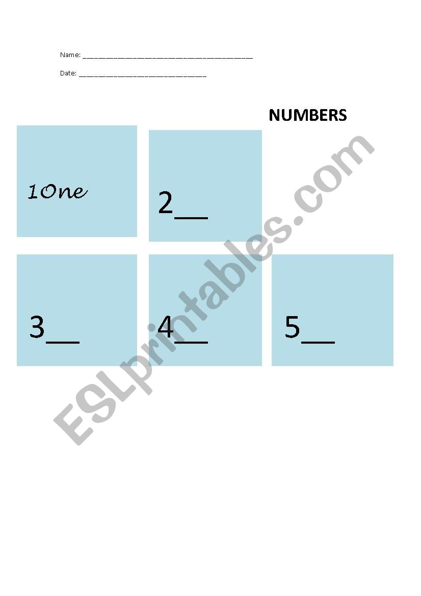 worksheet numbers worksheet