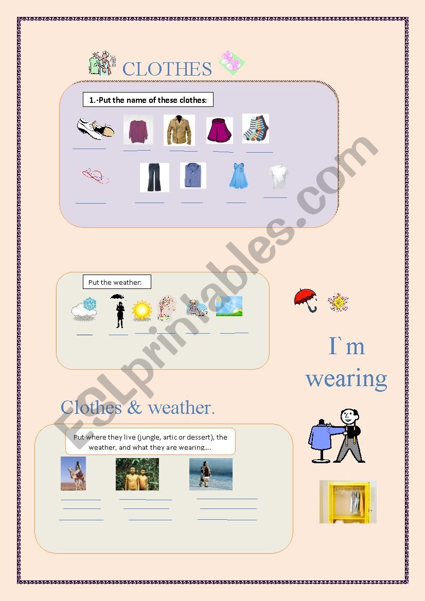 clothes and weather worksheet