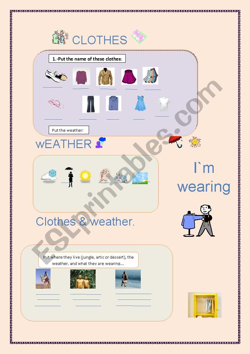 clothes and weather worksheet