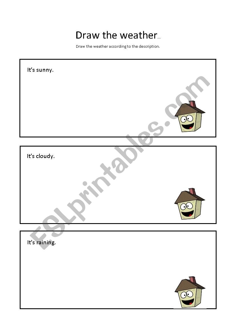 Draw the weather worksheet