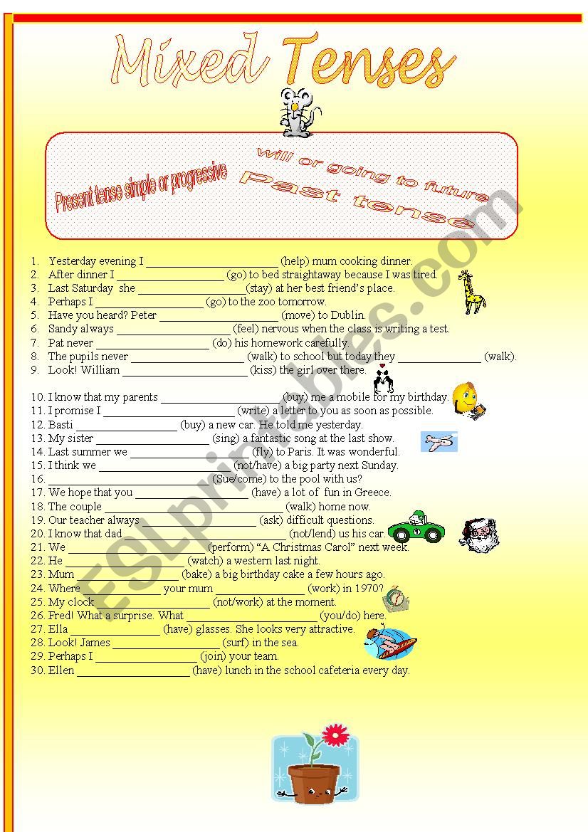 Tenses worksheet