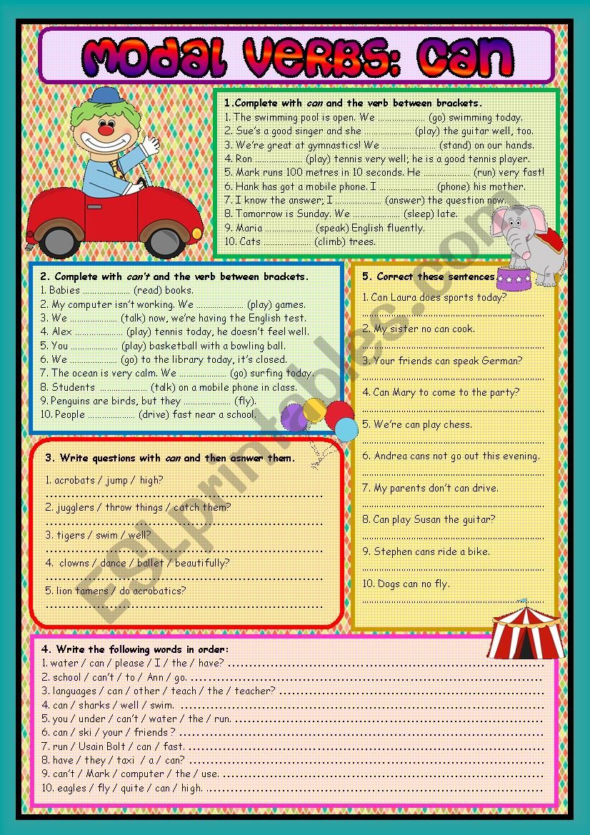 modal-verb-can-esl-worksheet-by-mary-dream