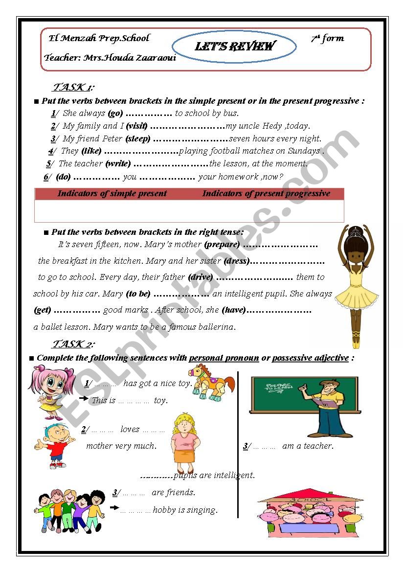 let´s review worksheet