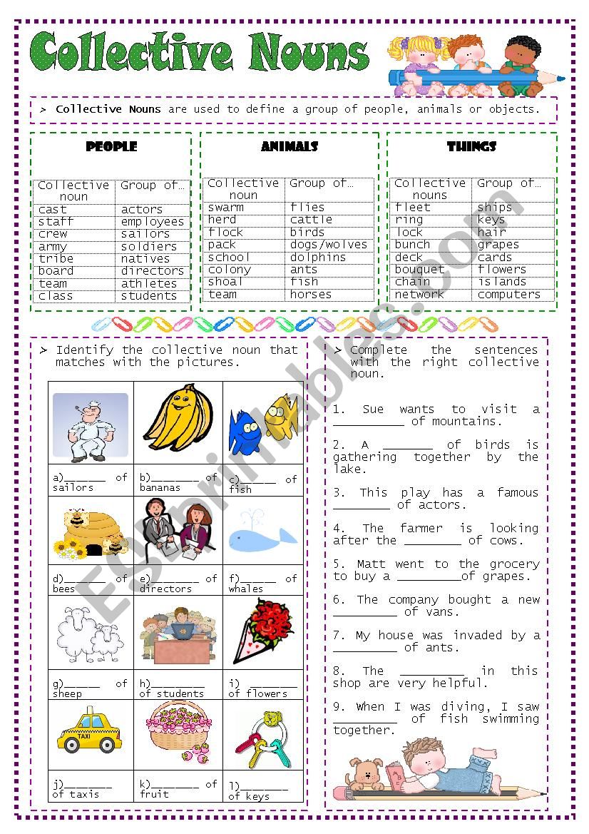 Collective Nouns worksheet