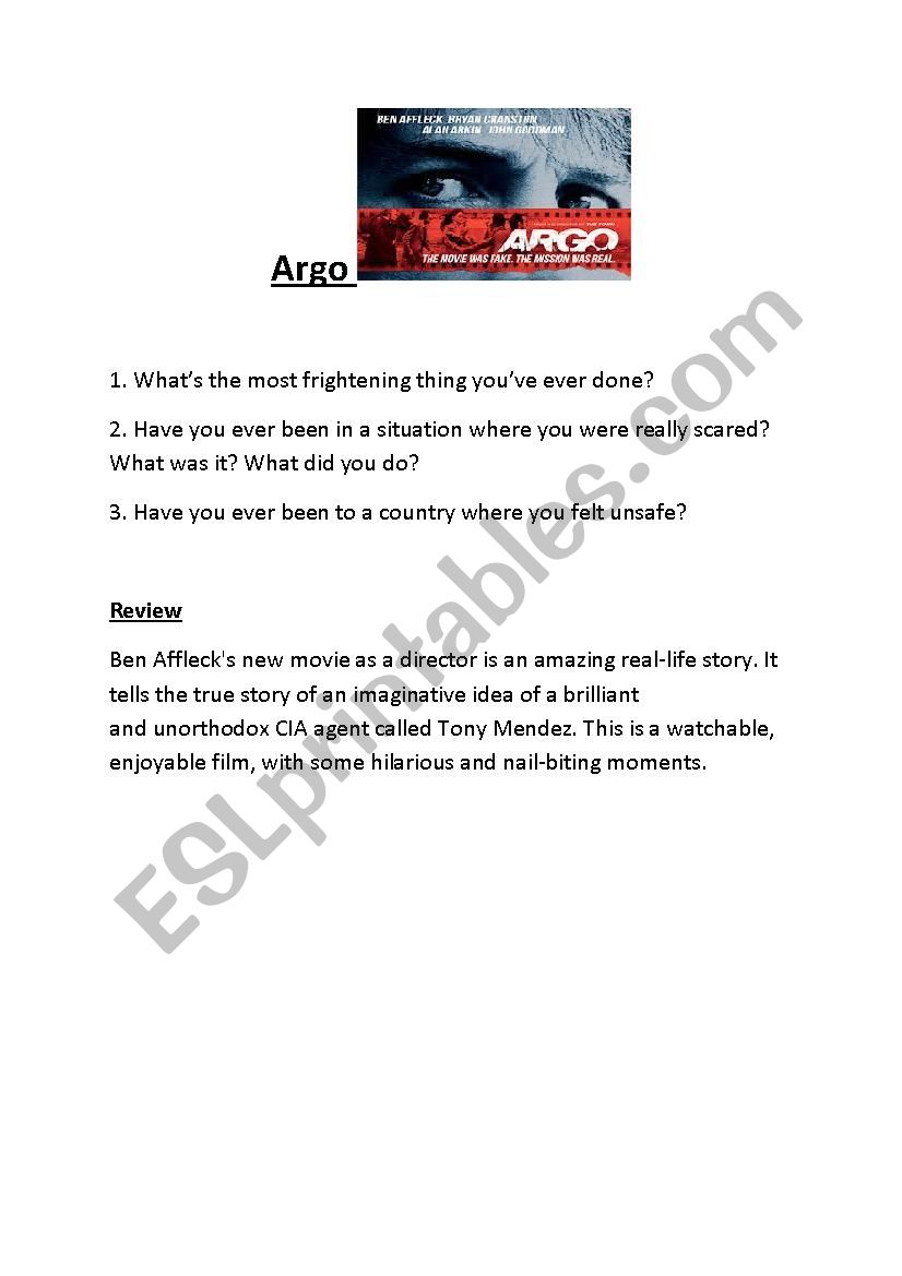 Argo worksheet