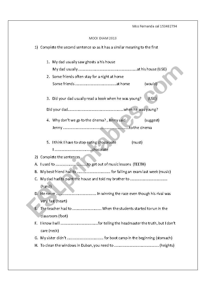 Activate B 1+ worksheet