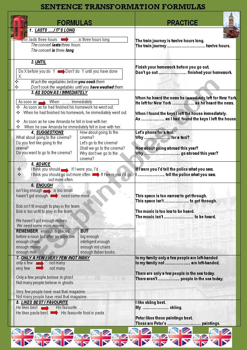 Transformations with formulas worksheet