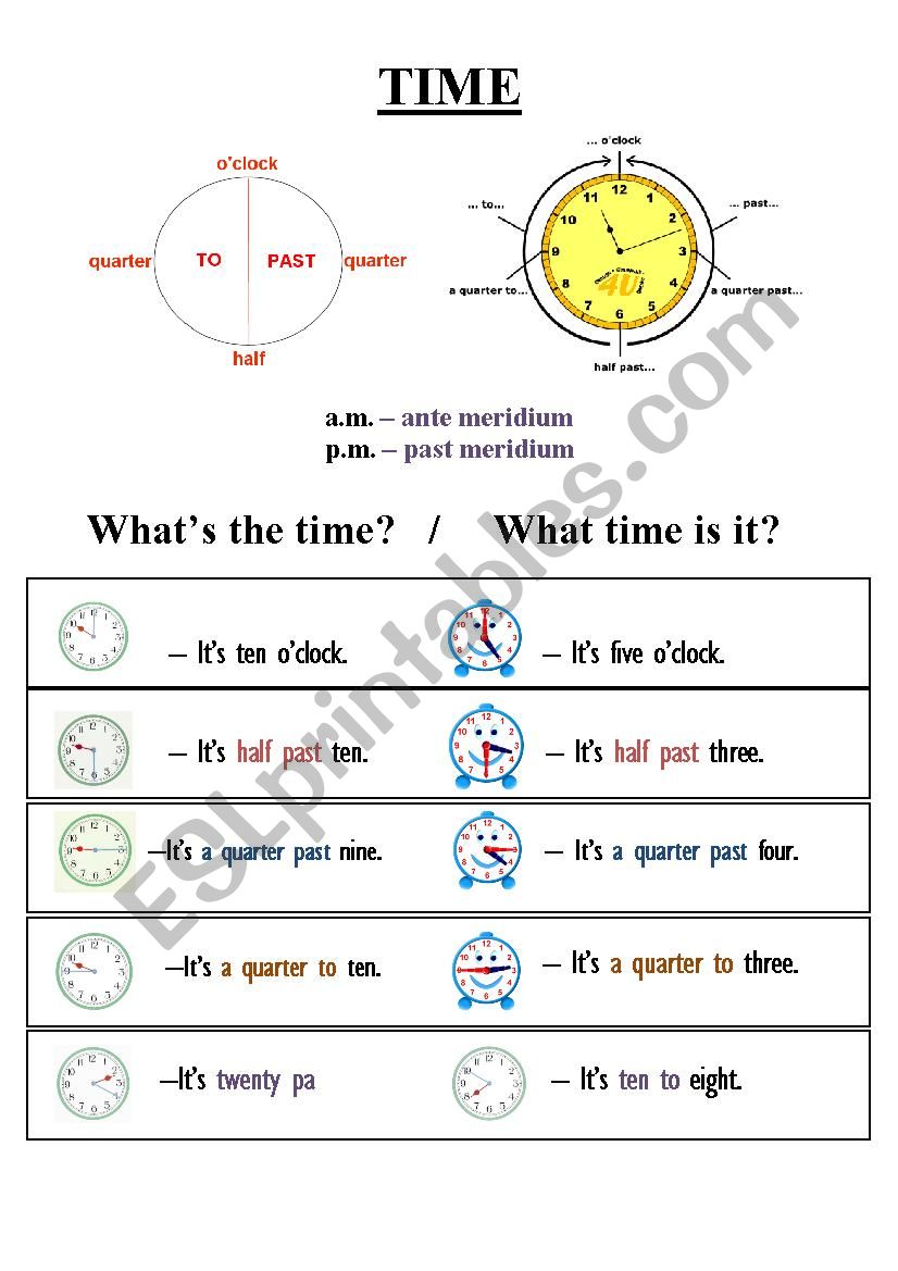 Time worksheet