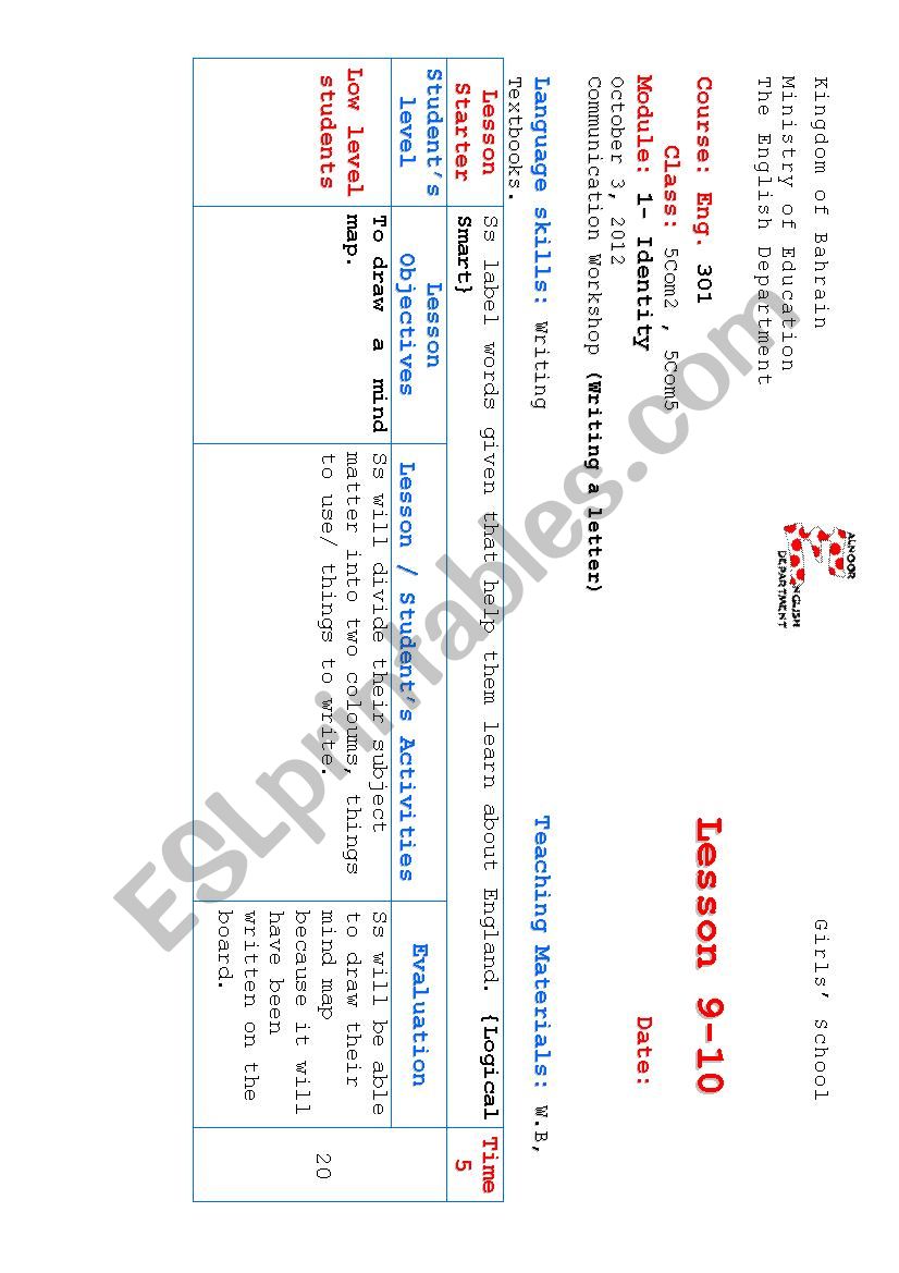 communication workshop worksheet