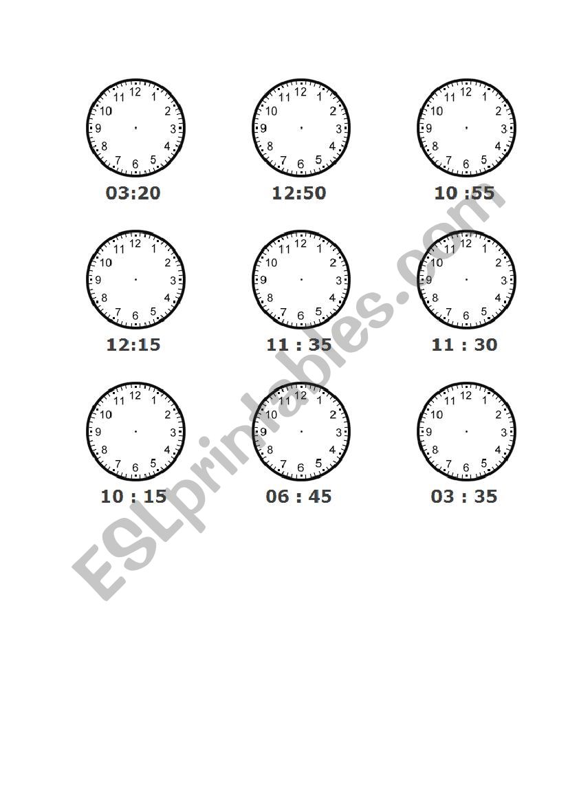 Time worksheet