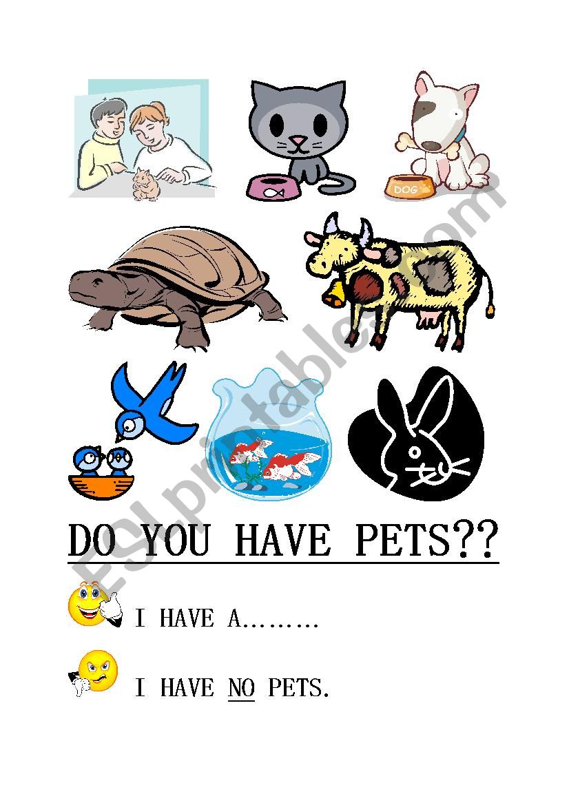 Do you have pets? worksheet
