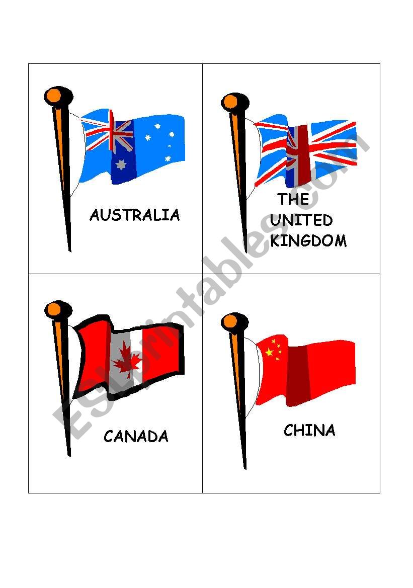 Flags worksheet