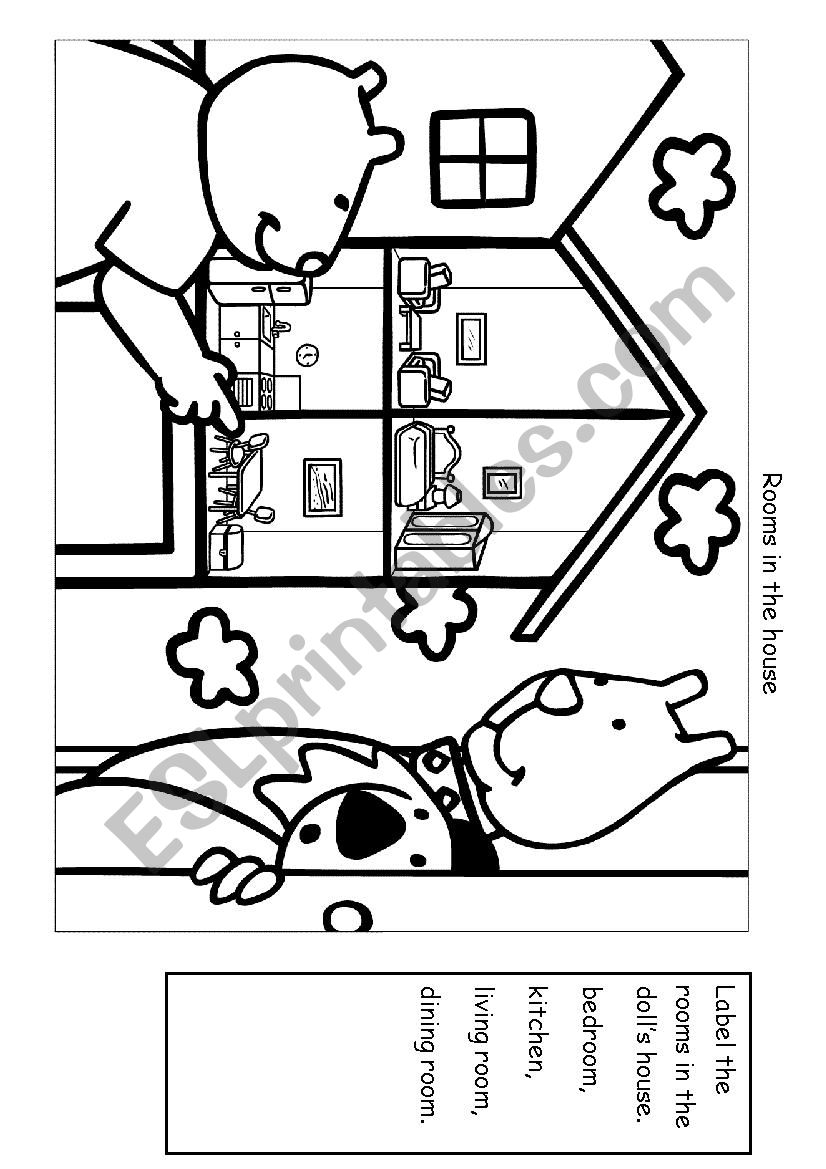 Rooms in the house worksheet