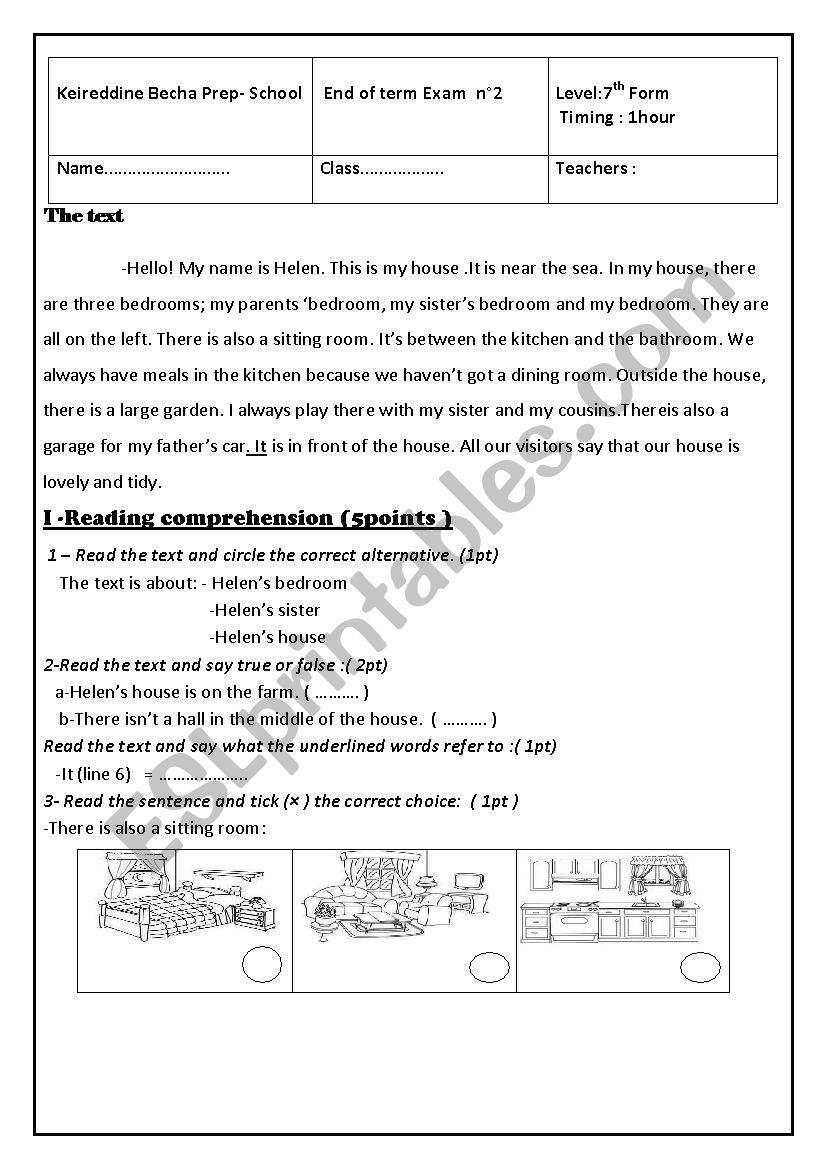 end of term test n2(7th form)