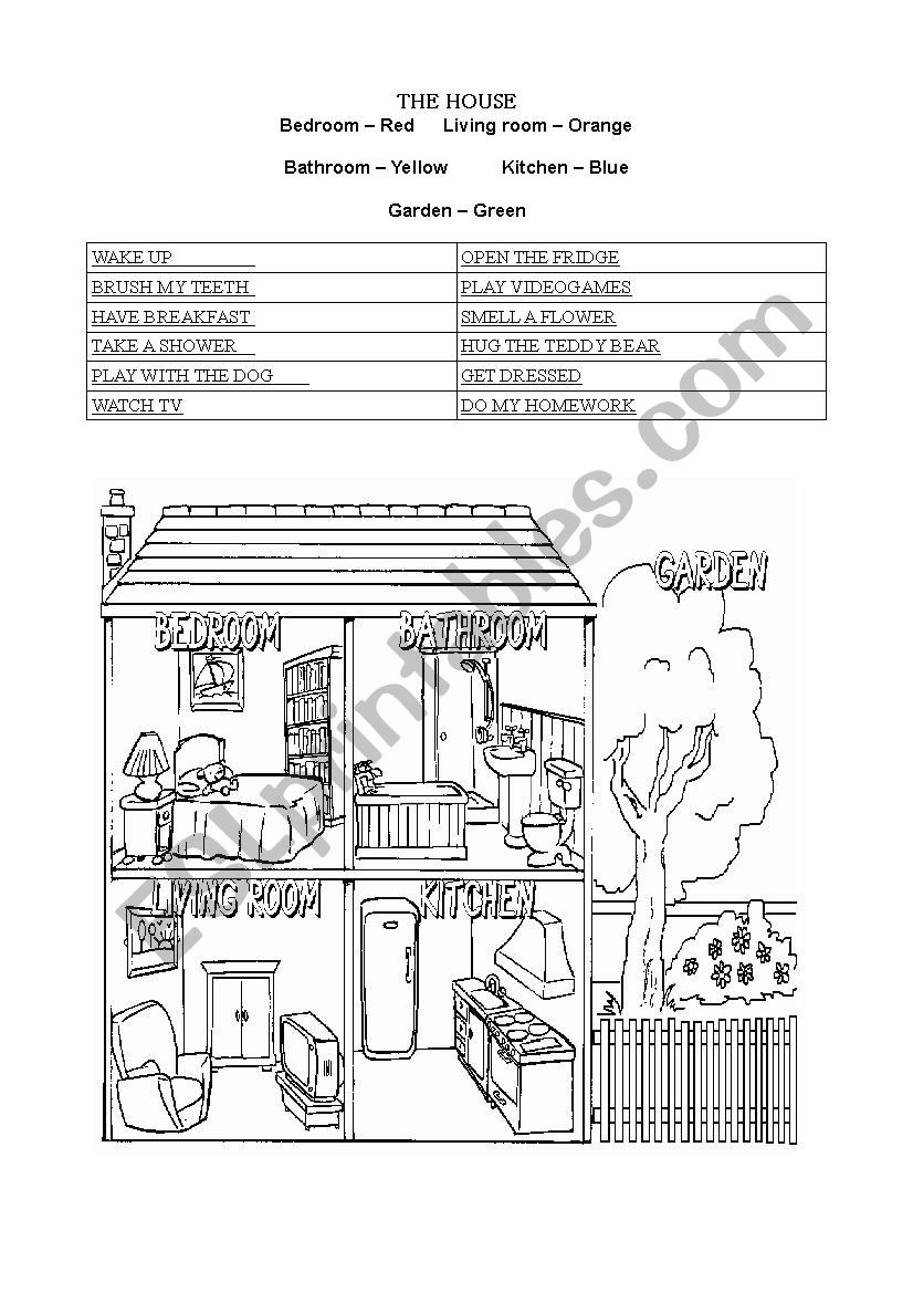 House parts worksheet