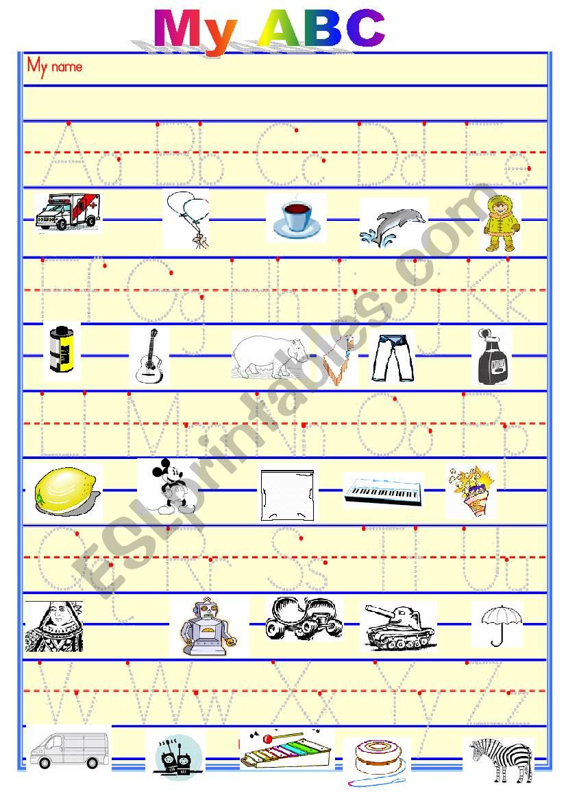 ABC Cognates worksheet