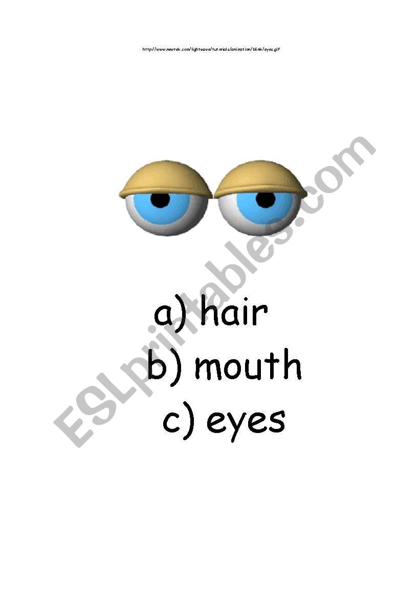 eyes worksheet