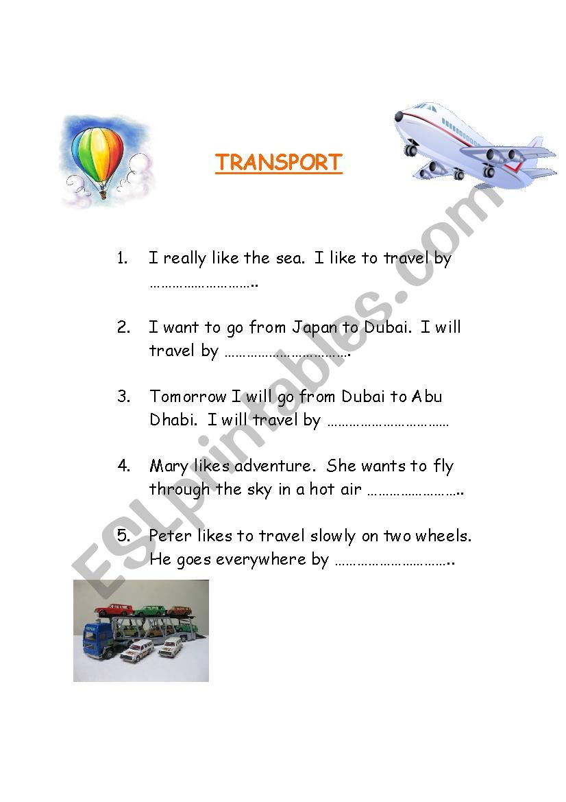 Transport worksheet