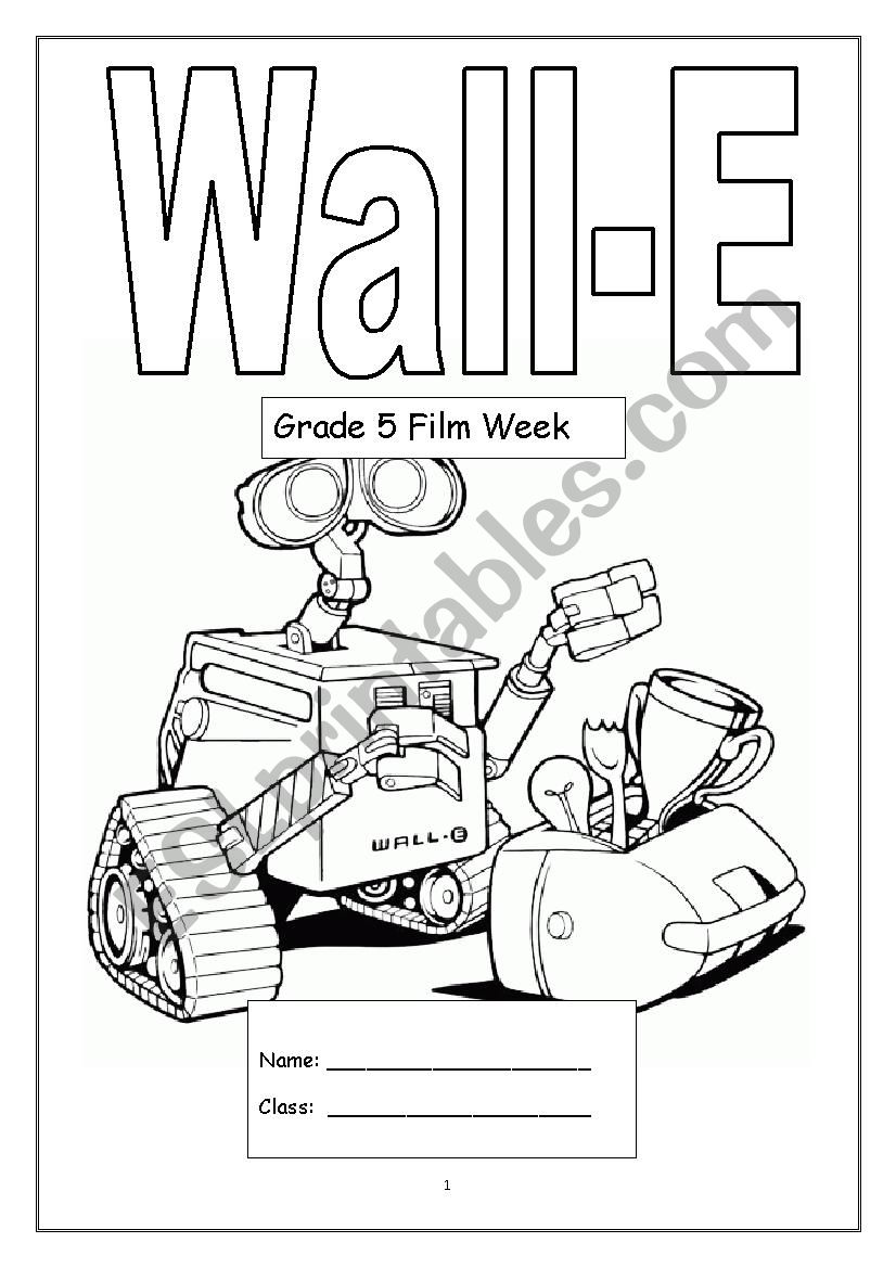 Wall-E film study booklet worksheet