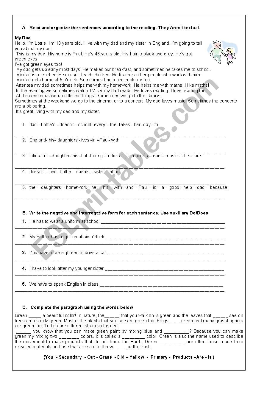 Simple present worksheet