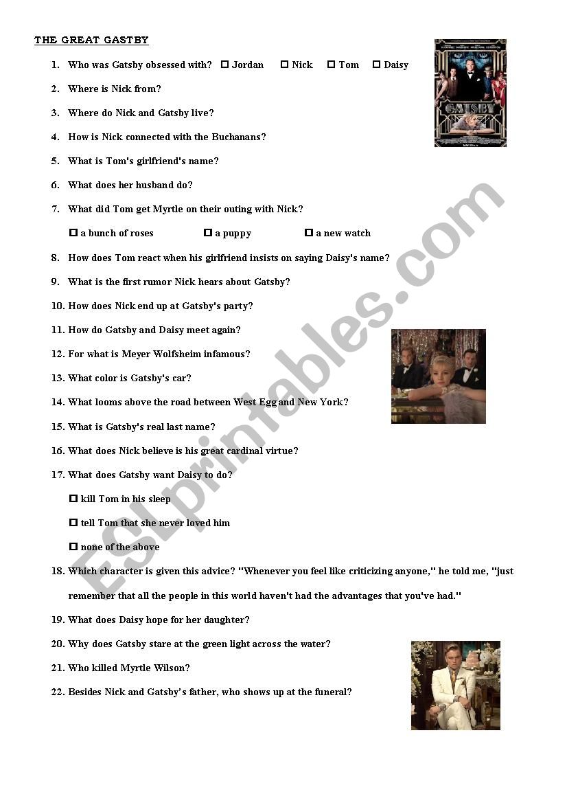 The GreatGatsby worksheet