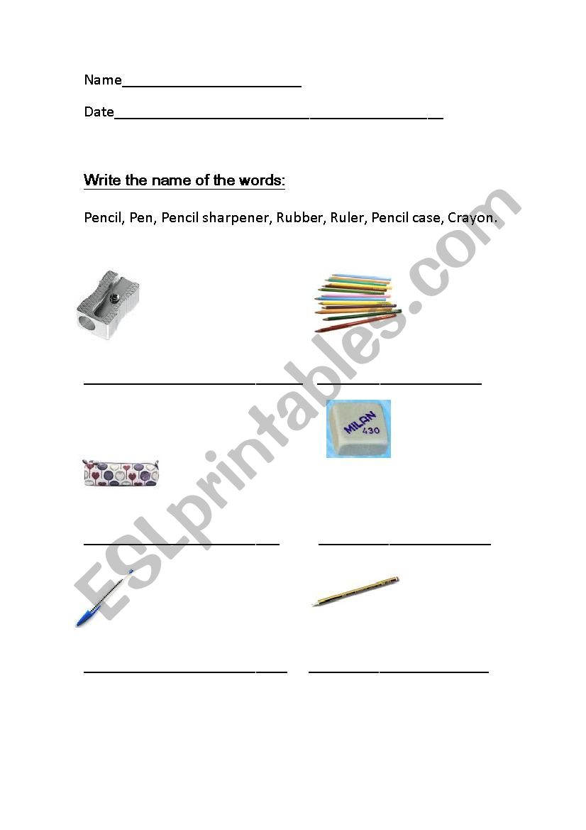 SCHOOL worksheet