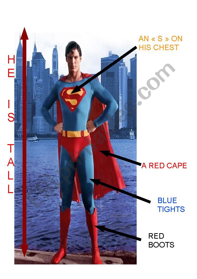 Superman a super hero worksheet