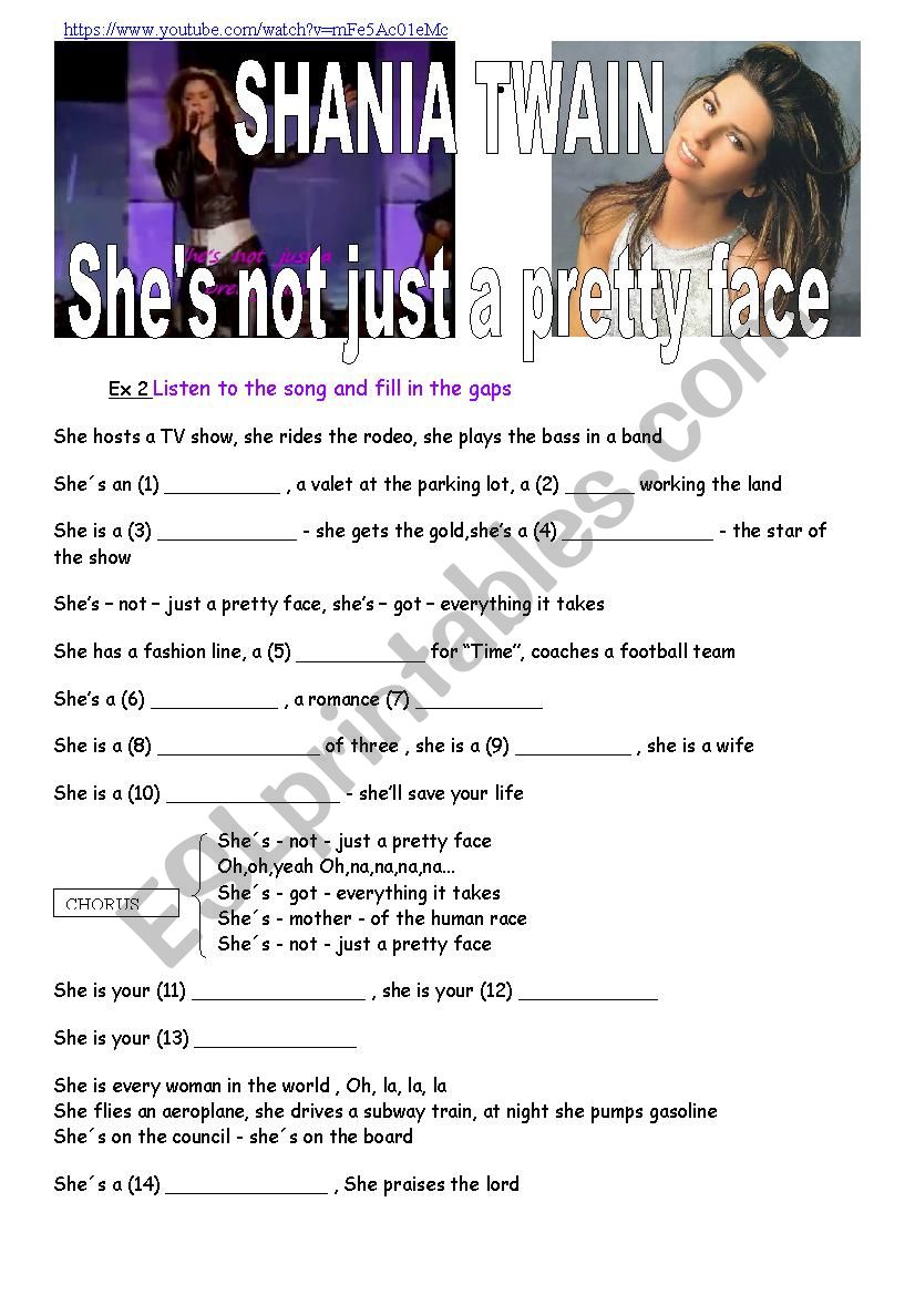 LetÂ´s sing Shania twain SheÂ´s not just a pretty face PART 2