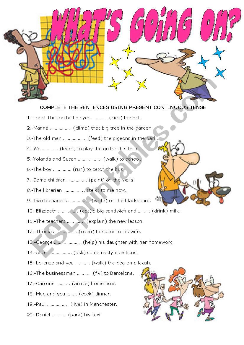WHATS GOING ON? worksheet