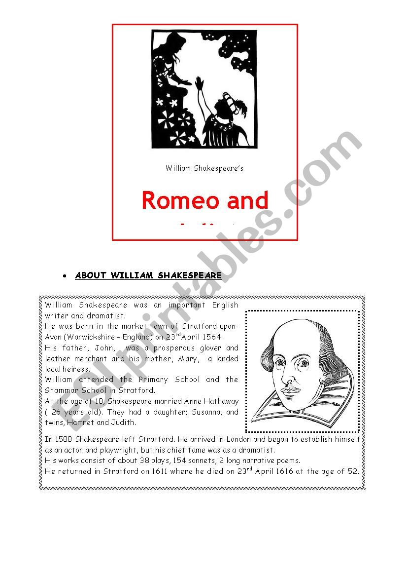 Romeo and Juliet worksheet