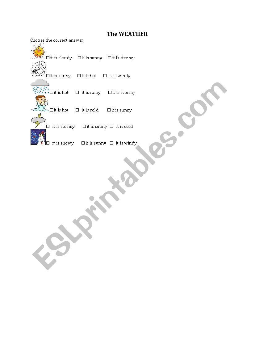 the weather worksheet