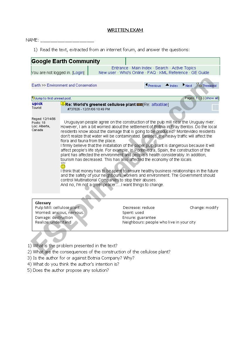 cellulose plant Botnia worksheet