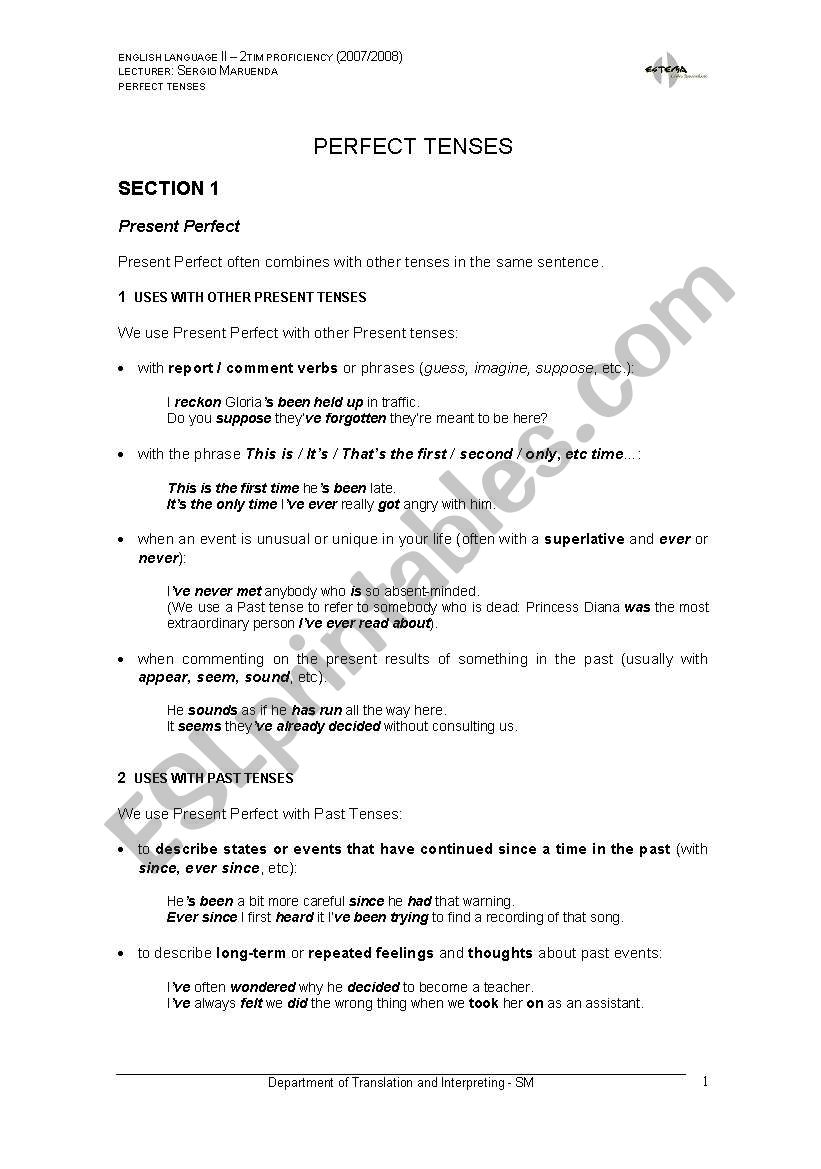 english-worksheets-perfect-tenses