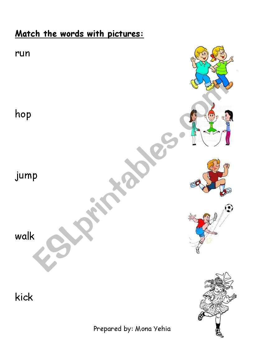 Action verbs worksheet