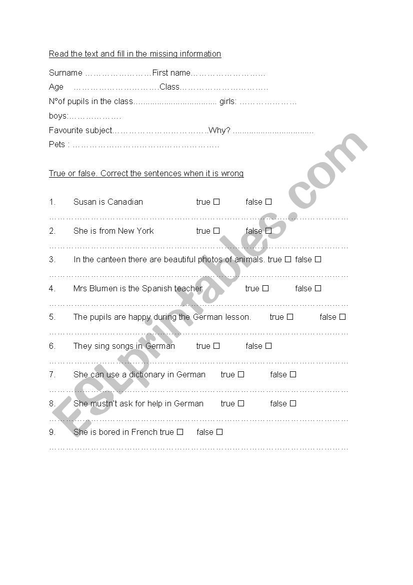 Part 2 Susan Parry reading comprehension