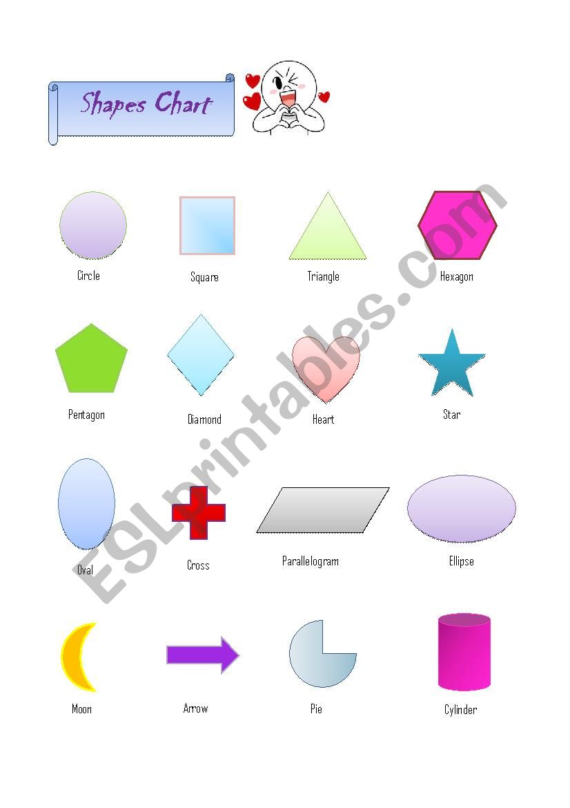 Shapes chart worksheet