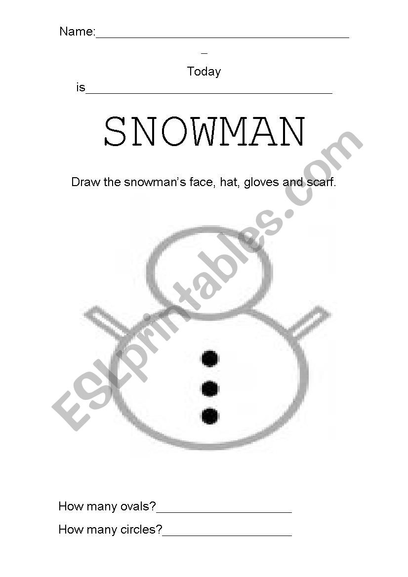 SNOWMAN worksheet