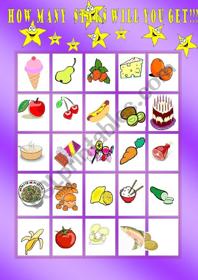 Name the food and get the star for right answer