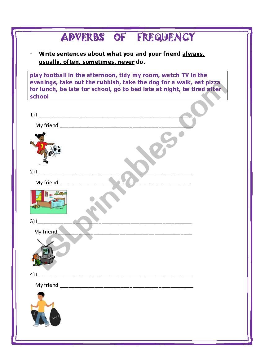 Adverb of Frequency worksheet