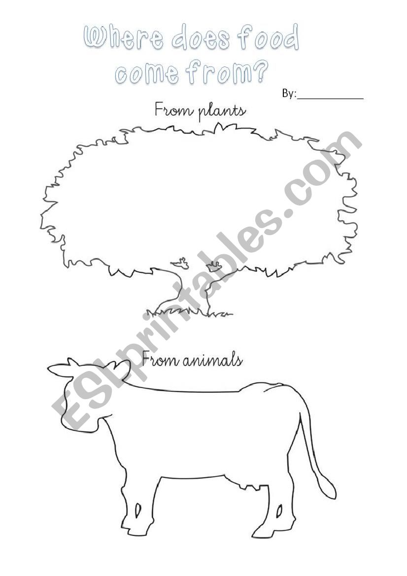 Food comes from animals or plants? - ESL worksheet by ruthcaher