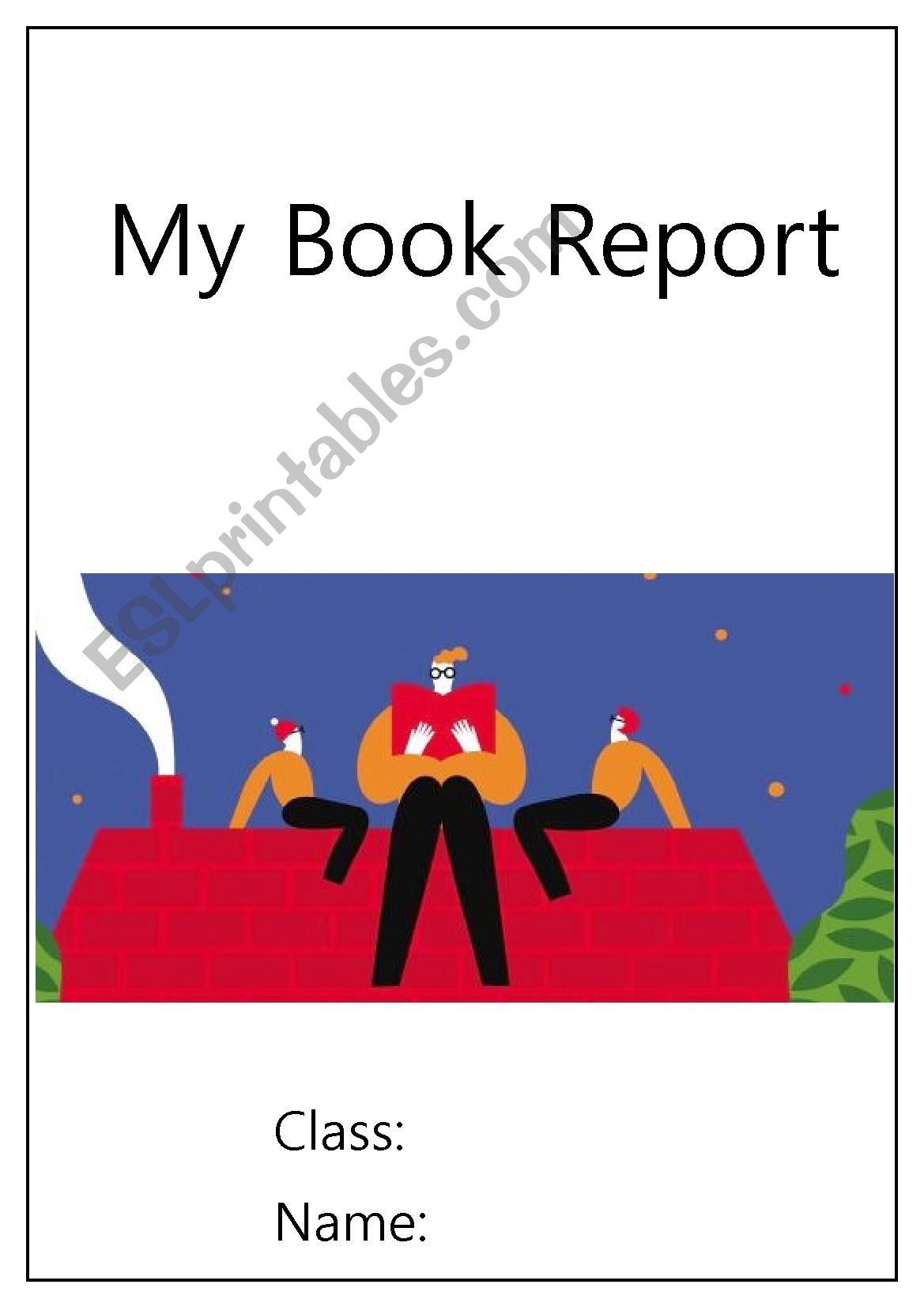 Book report  sample worksheet
